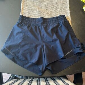 Lululemon hotty hot shorts size 8 with a 4 inch inseam in black